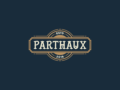 Parthaux Logo 99designs badge logo branding classic design flat flat design logo patch design vector