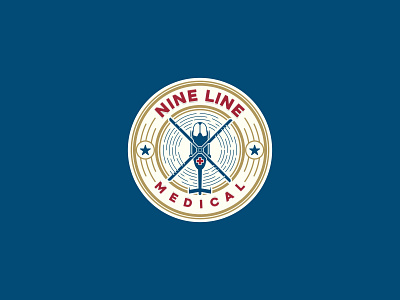 Nine Line Medical Logo 99designs badge logo branding design flat flat design logo patch design sleek vector