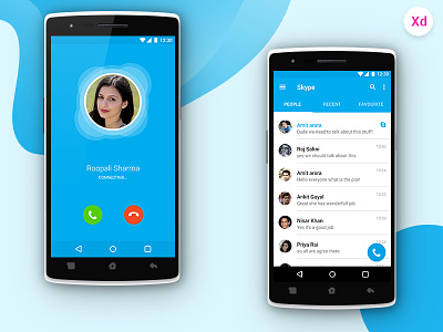 Skype re-design mobile application