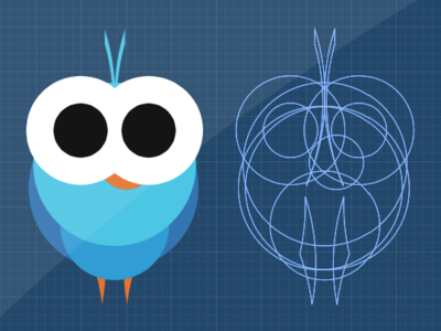 Vector Bird Using The Golden Ratio