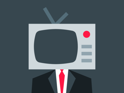 Television Programming character design illustration mind control programming television vector