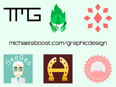 6 Different Types of Logos branding character design flat flatdesign icon logo typography ui vector