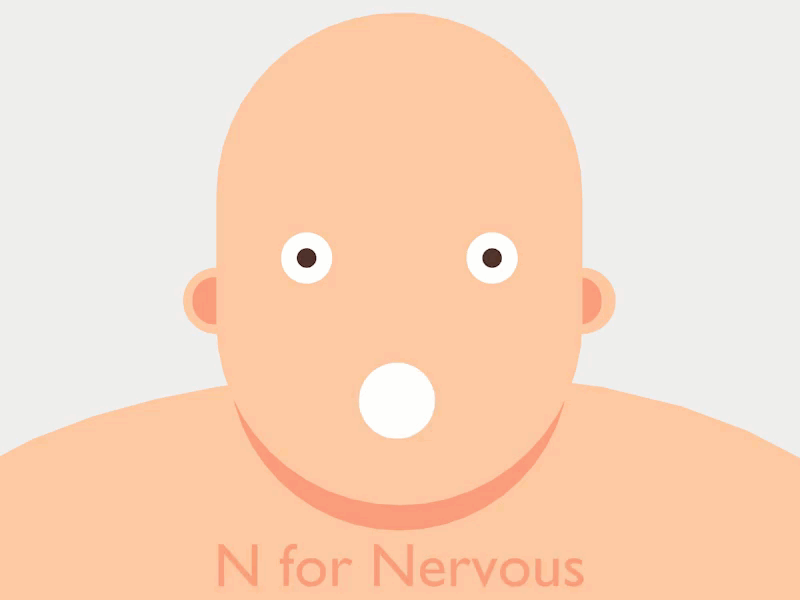 N is for Nervous animation animation 2d character design flat flatdesign loop animation looping animation motion graphics motiongraphics vector