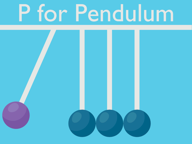 P is for Pendulum animation animation 2d design flat flatdesign loop animation looping animation motion graphics motiongraphics vector
