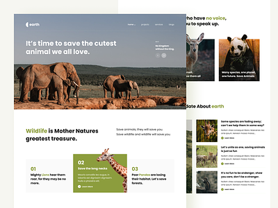 Earth - Save Wildlife Homepage