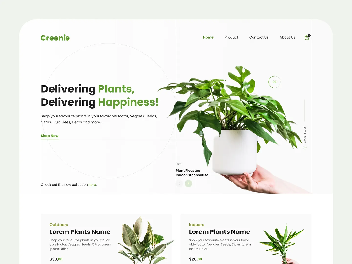 Modern Garden Center Website Design for Plant Enthusiasts