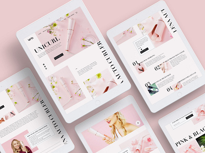 Website Design - Curler beauty beauty product curler ecommerce fashion fashion design feminine feminine design pink web design webdesign website