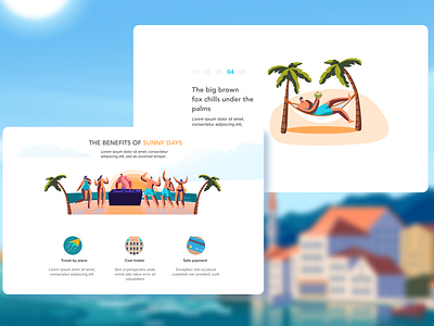 Sunny Days details apppresentation landing page design landingpagedesign travell traveller travelling travelling app webdesign website design