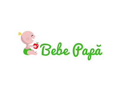 Bebe Papa apple apple baby baby eating eat logo eating baby eating logo food healthy food healthy logo recipe