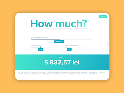 Finvoice Calculator calculate calculator how much typography ui uiux vector