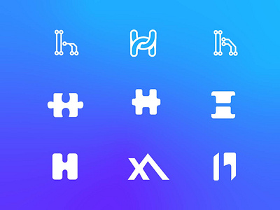 Hashiru Logotypes branding branding agency crypto exchange cryptocurrency h letter h logo logo typography