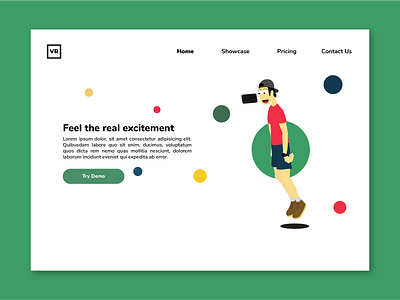 VR Website Landing Page 003 dailyui graphic illustration mobile apps design ui ux web design