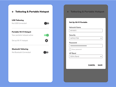 Hotspot Setting 007 dailyui graphic illustration mobile apps design setting ui ux web design