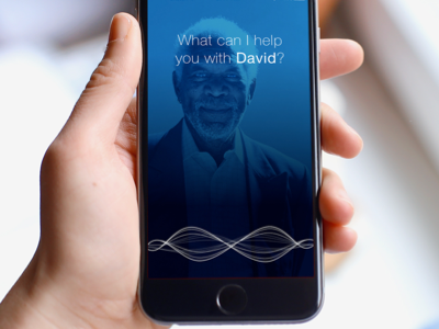 Morgan Freeman iPhone. 5ideasaday ai app creative design siri voice