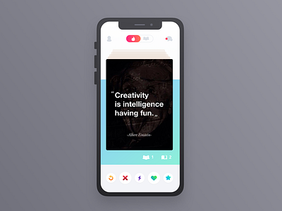 Tinder for motivational quotes