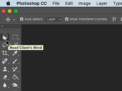 Read Client's Mind Photoshop Tool 5ideasaday adobe app creative creative design design fiveideasaday funny humor idea illustration mockup photoshop ui ux