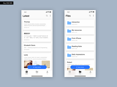 D009-Redesign of Youdao Notes app ui