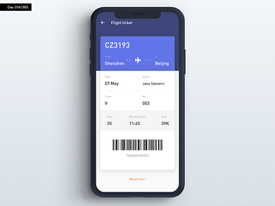 Flight Ticket app design flight ios ticket ui ux