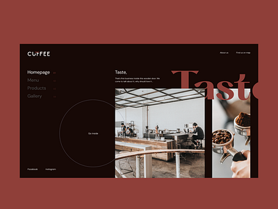 Inspiration Around Us No.1 clean ui coffee coffee shop design minimal shop uidesign uiux webdesign