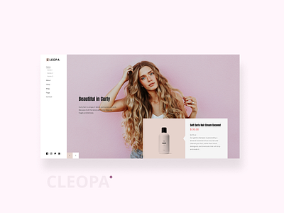 Cleopa. Hair beauty shop clean ui design typography uidesign