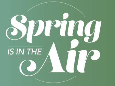 Spring is in the Air hipster lettering typography