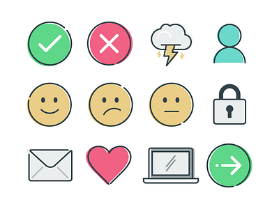 Icons for service design templates