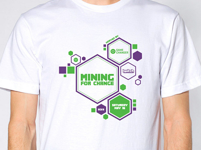 Mining For Change apparel branding gamechanger gaming logo minecraft shirt twitch