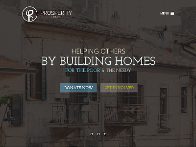 Prosperity Homes charity non profit real estate site website wip