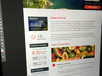 Weather & Currency Conversion Widgets design elements interaction design sidebar site travel website widgets wip