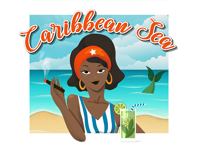 Caribbean Sea character character art charater design cocktail cuba girl tropical woman