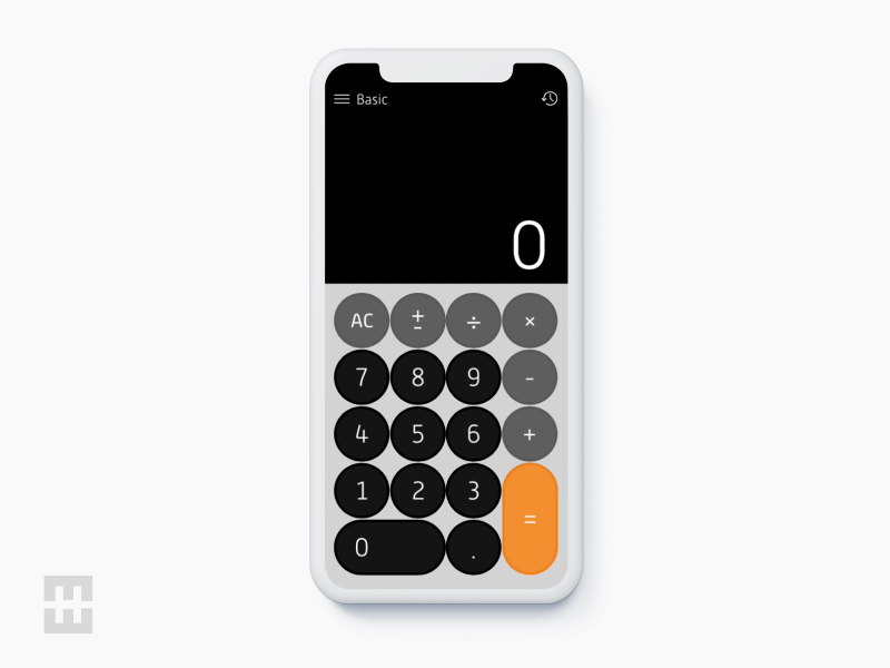 Daily UI Challenge #004/100 - Calculator app design interaction design user interface design