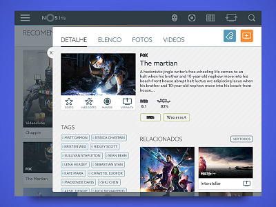 NOS Iris Content Card Epg android app design interaction ios ui ux visual