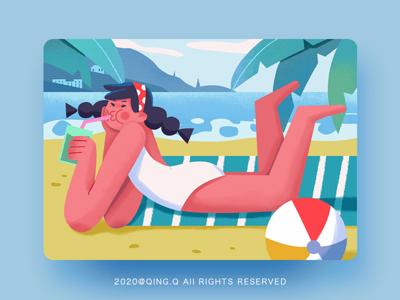 summer animation design illustration ui