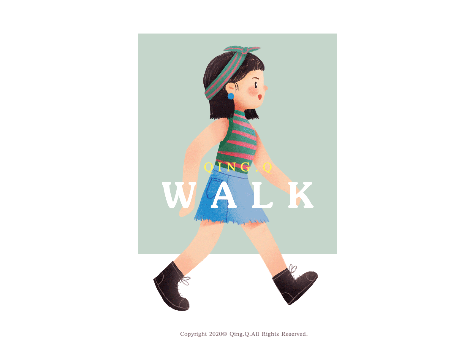 walk animation design illustration ui