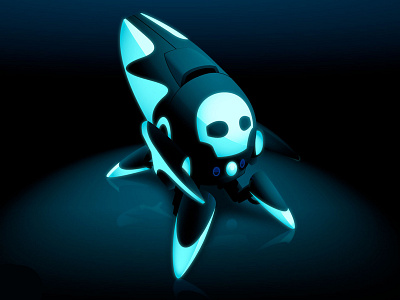 Neon spaceship design app app game computer game art illustrator iphone mobile spaceship tron vector