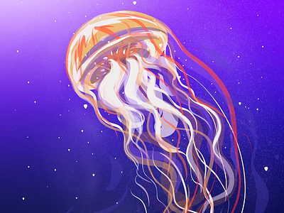 Jellyfish art gallery artwork design digital artist digital illustration digital illustration design digital painting graphic design graphics illustration artist illustration design jellyfish ui