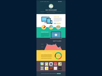 My Portfolio Website Design application design flat icon portfolio ui web website