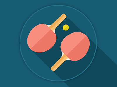 Ping Pong!! design flat icon illustration ui ux
