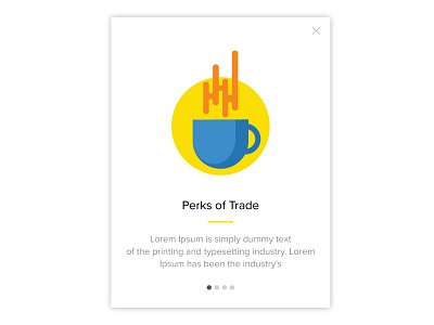 Perks Of Trade design iconic illustration landing mobile slide ui ux web