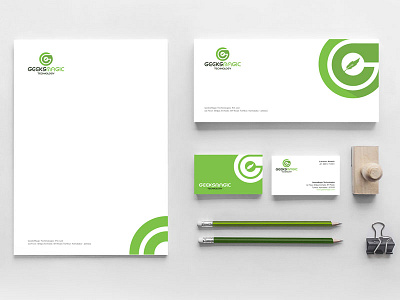 GeeksMagic Brand Identity brand card design graphic id identity logo mark