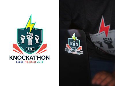 Exzeo Hackfest 2016 2016 design exzeo hackfest knockathon logo sticker