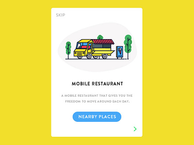 Mobile Restaurant!! app food icon illustration line minimal mobile simple ui ux web website