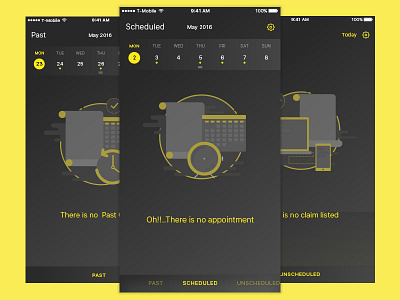 Schedule - Empty screen illustrations!! app design flat graphics icon illustration mobile ui ux web