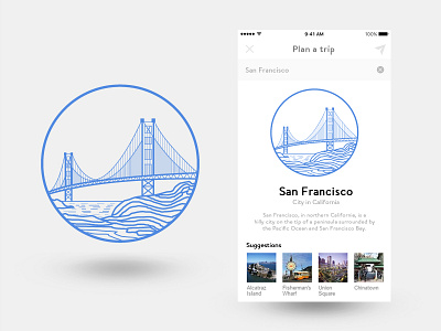 Trip planer app UI application illustration ios planer search travel ui ux wireframe