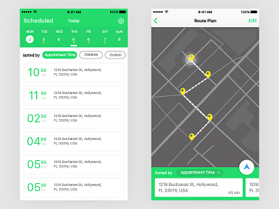 Schedule - Reroute plan! calendar design map plan reroute schedule time ui ux view