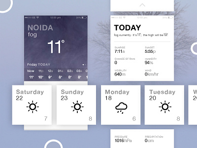 Weather app! app dailyui dashboard design graphicdesign gui mobile practice simple ui ux weather