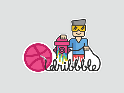 Dribbble sticker mule