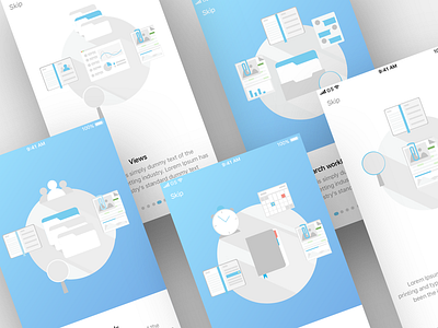 Onboarding Illustrations app application graphics illustrations mobile onboarding ui ux web