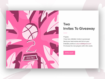 2 dribbble invites to giveaway!!