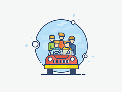 Carpool android app application dailyui design dribbble flat graphics icon illustration ios material mobile onboarding simple ui ux vector web website